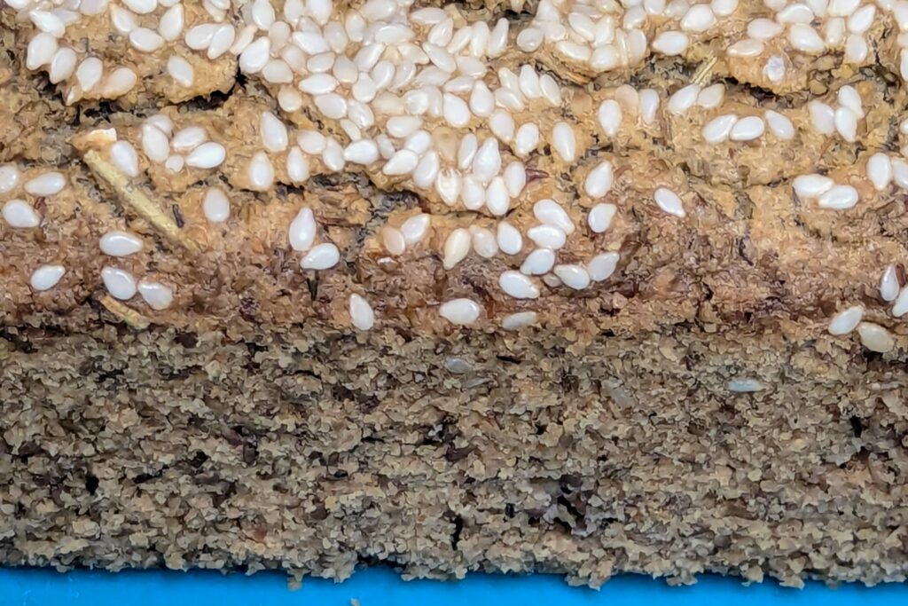 Lentil loaf close up